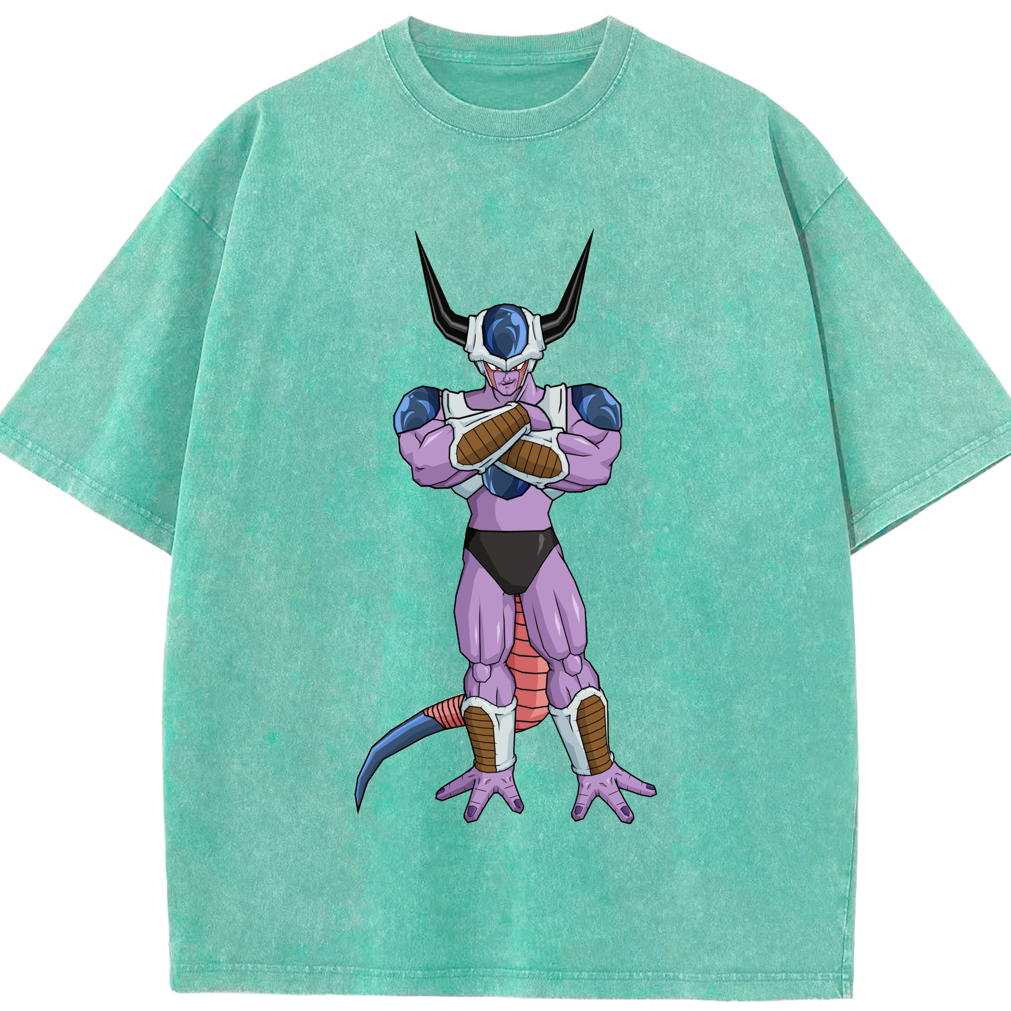 （画像用） ドラゴンボール フリーザ DRAGON BALL Frieza 綿100% ヴィンテージ風 半袖Tシャツ（フロントプリント）